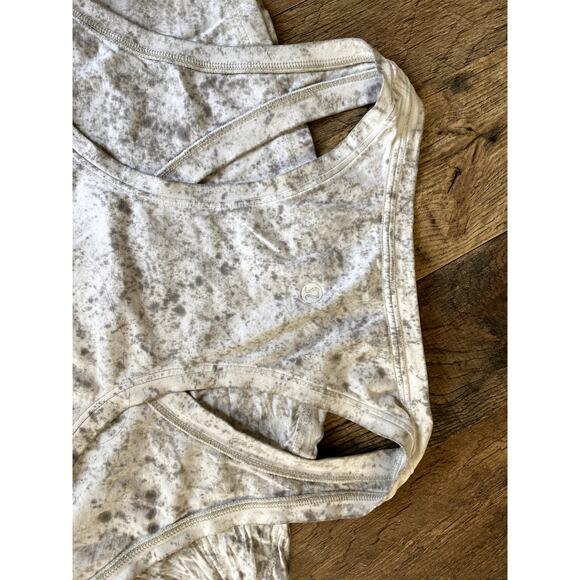 Lululemon Love Tank Cirrus Wash White Opal Raw Linen Rover Print - Picture 4 of 5